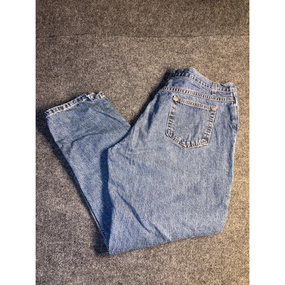 Vintage Faded Glory Straight Leg Jeans Womens 18 Blue Denim Classic Fit Stretch